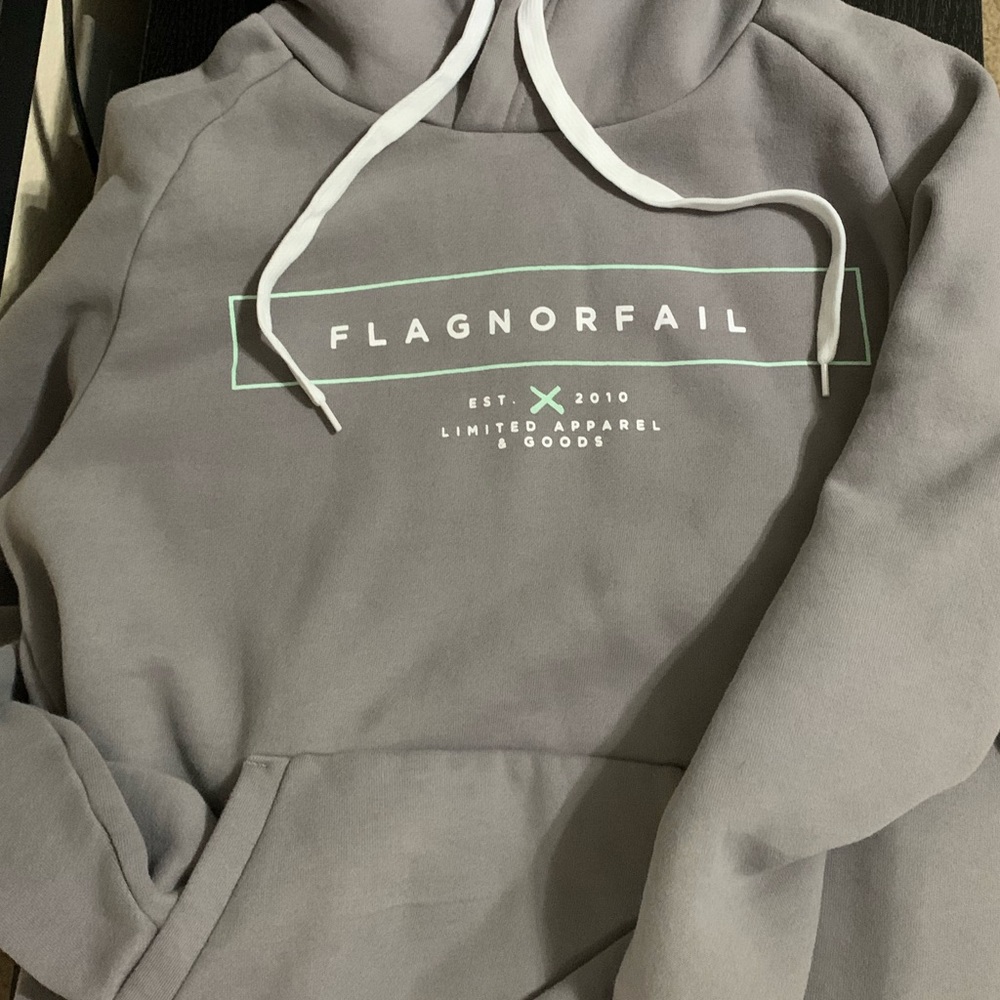Flag Nor Fail Gray Hoodie